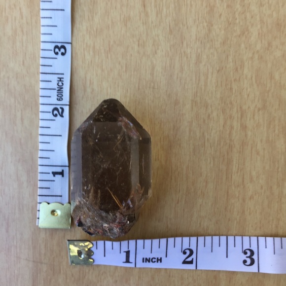 Golden Rutilated Smokey Quartz with Hematite - Picture 9 of 9